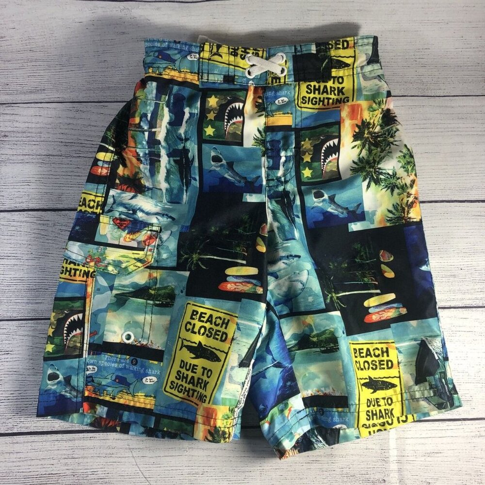 Op Size 6/7 Shark Swim Trunks